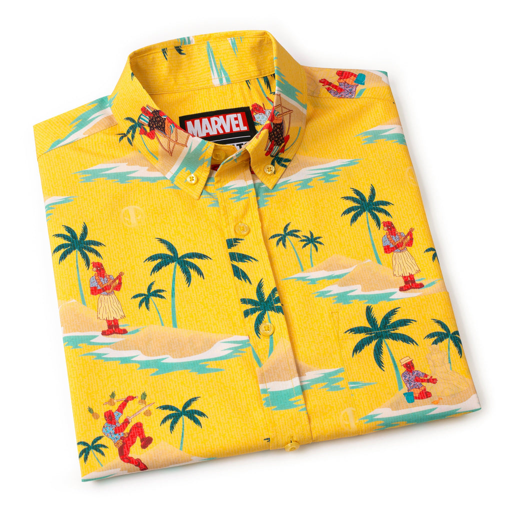 RSVLTS Stuntpool KUNUFLEX Short Sleeve Shirt in Yellow — detail 9