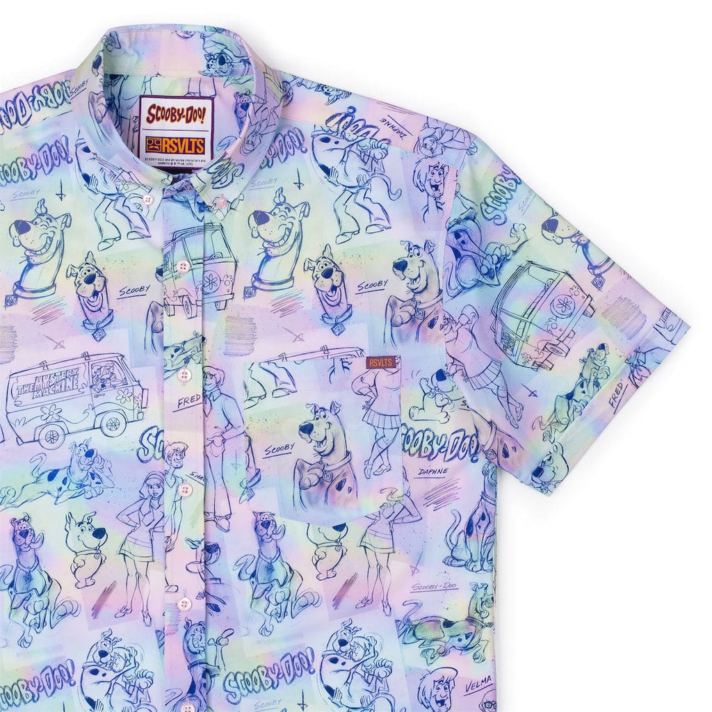 RSVLTS Scooby Doodles KUNUFLEX Short Sleeve Shirt in Multicolor — front view