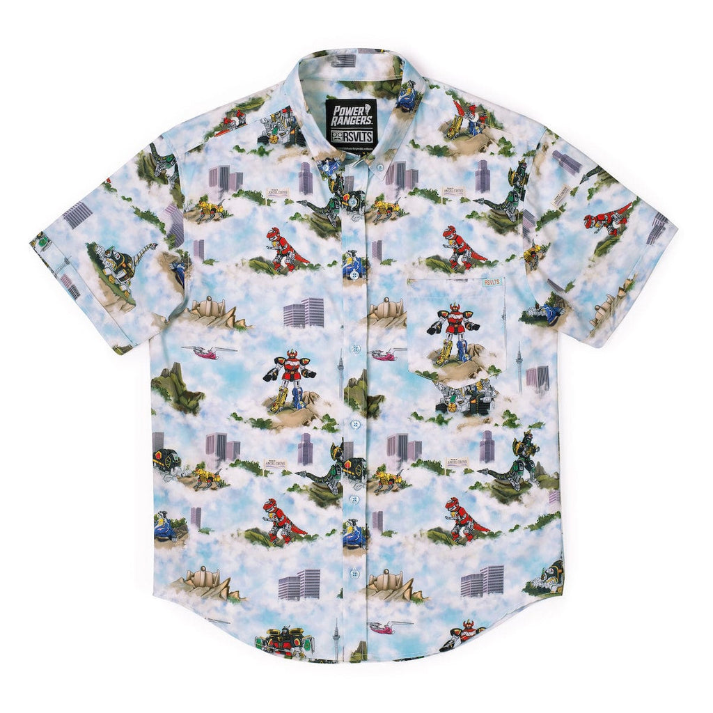RSVLTS It's Morphin Time KUNUFLEX Short Sleeve Shirt in Blue — detail 6