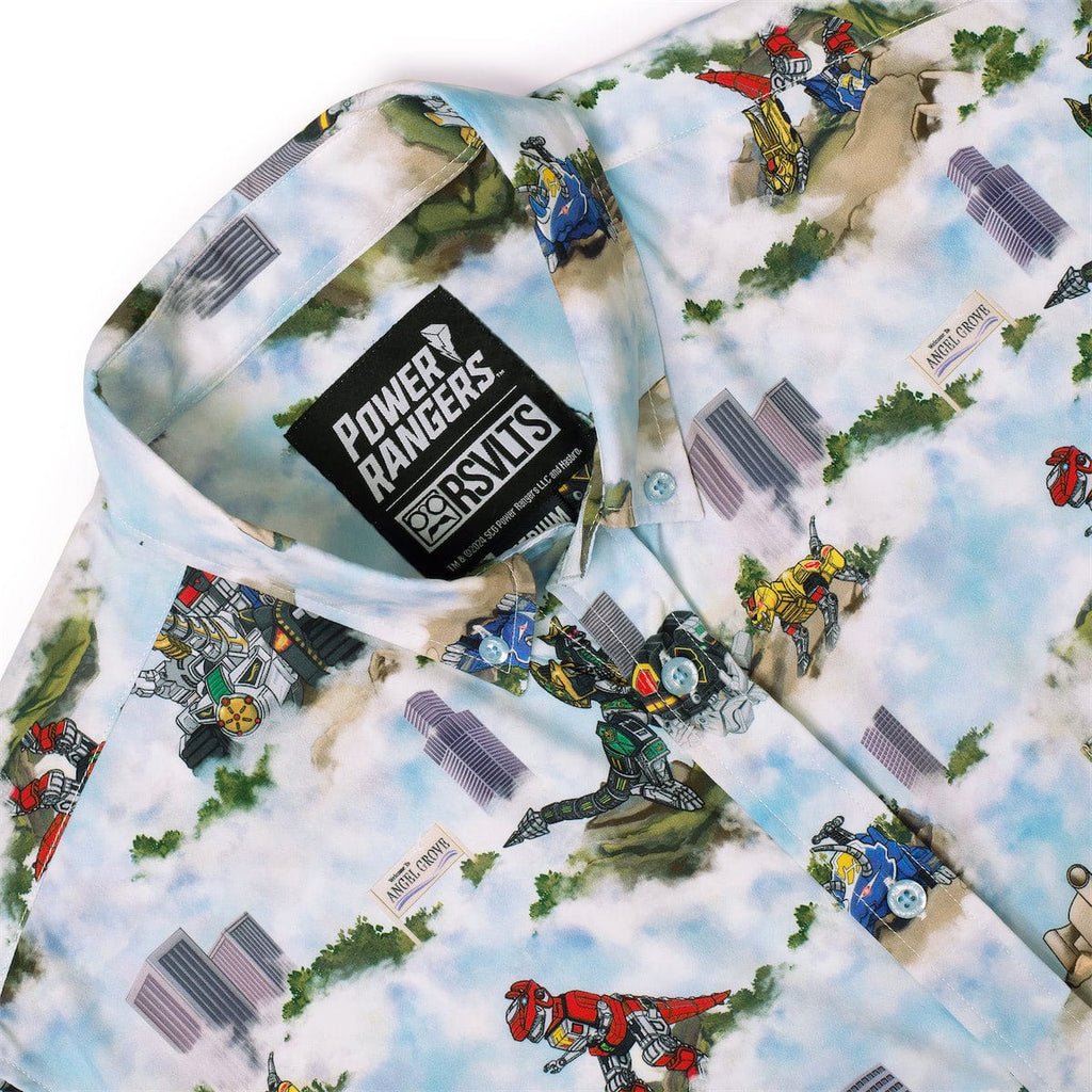 RSVLTS It's Morphin Time KUNUFLEX Short Sleeve Shirt in Blue — detail 7