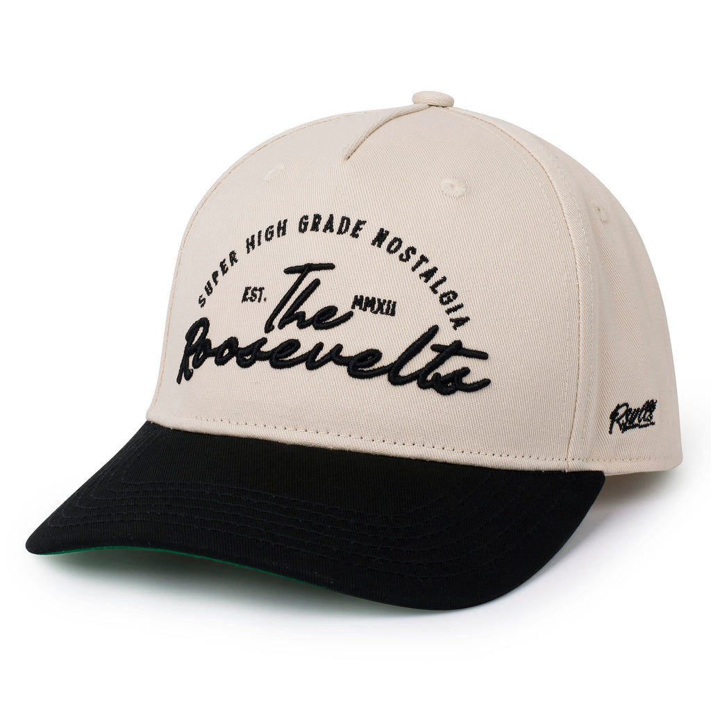 RSVLTS Super High Grade Nostalgia (Black) 5-Panel Hat in Black — front view