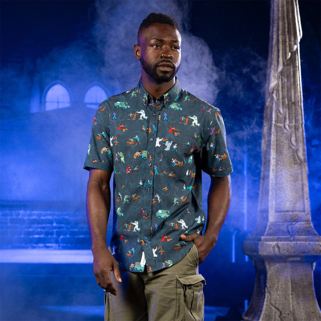 RSVLTS Behind You! KUNUFLEX Short Sleeve Shirt in Gray — detail 5