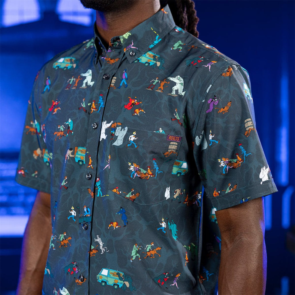 RSVLTS Behind You! KUNUFLEX Short Sleeve Shirt in Gray — detail 7