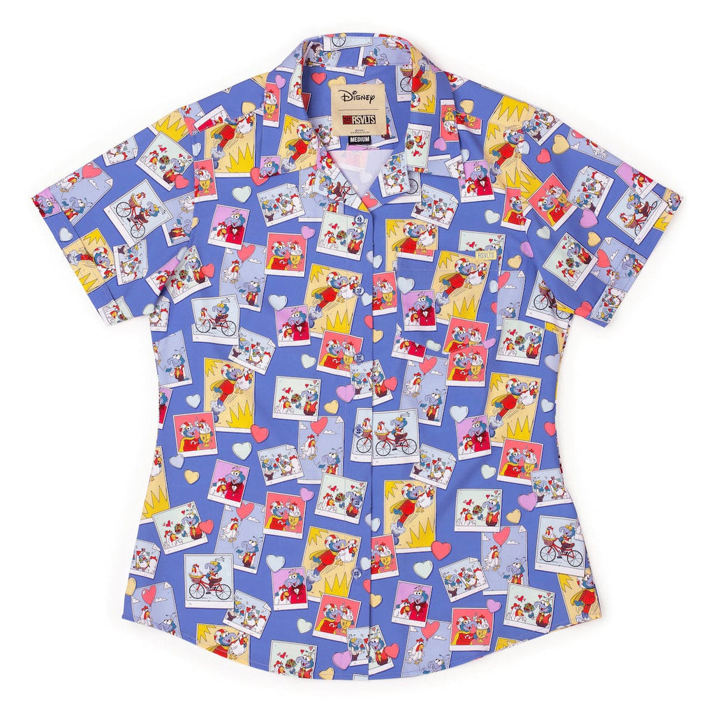 RSVLTS Picture Perfect Women's KUNUFLEX Short Sleeve Shirt in Purple — detail 2