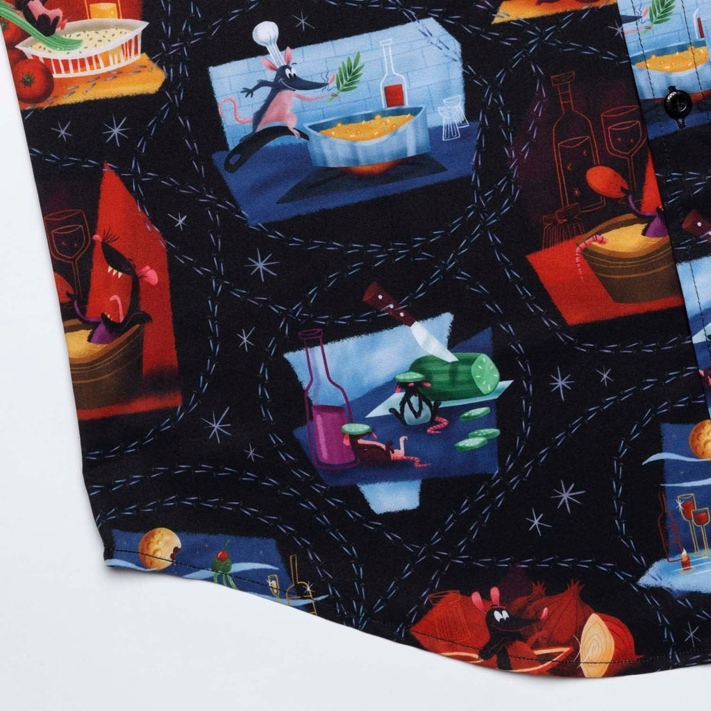 RSVLTS Shirtatouille KUNUFLEX Short Sleeve Shirt in Black — detail 4