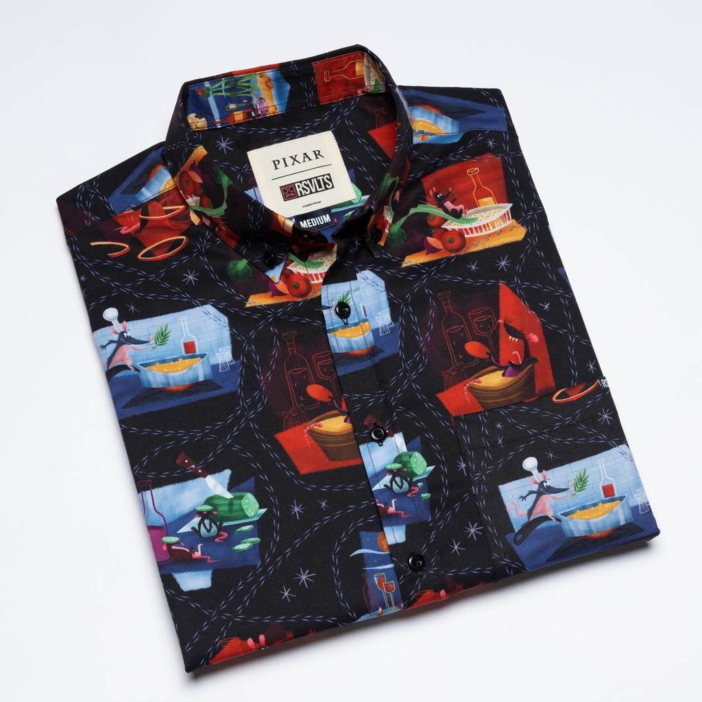 RSVLTS Shirtatouille KUNUFLEX Short Sleeve Shirt in Black — detail 9