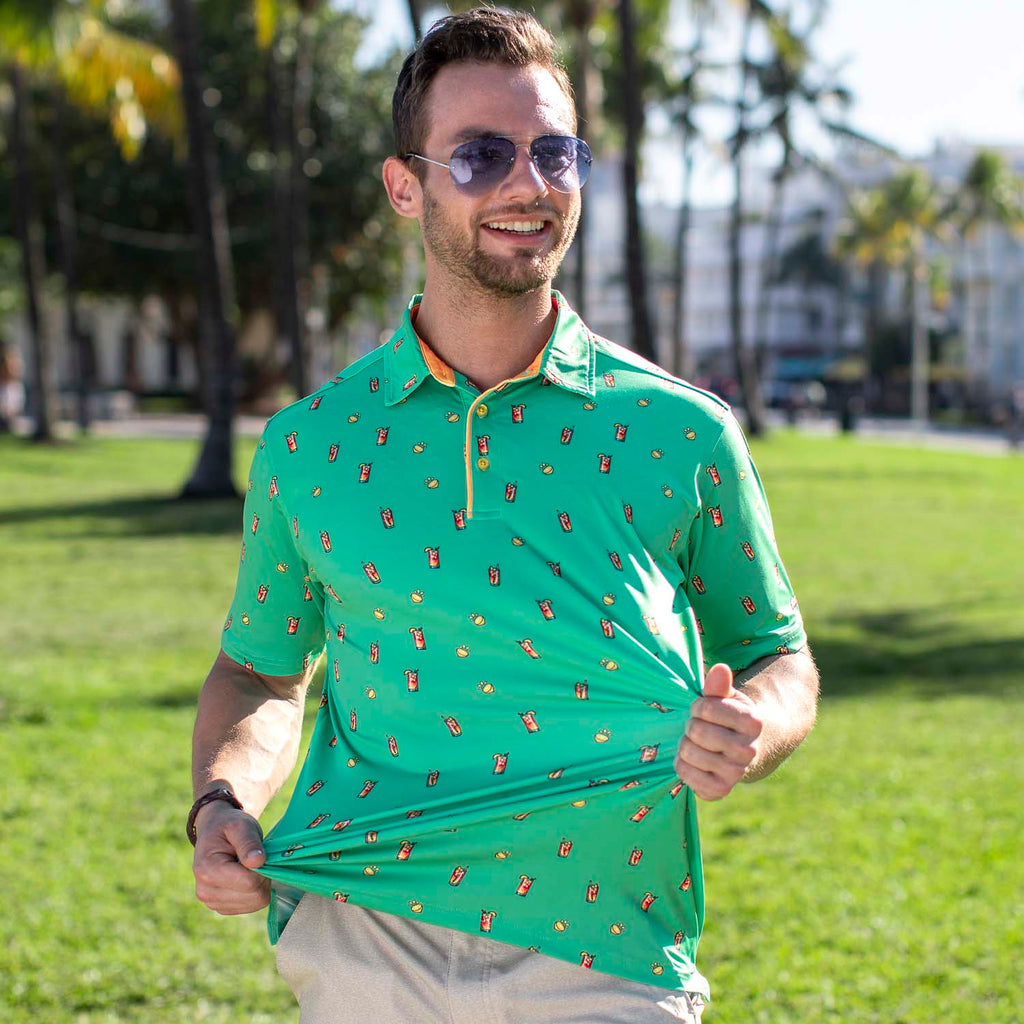 RSVLTS Palms Away All-Day Polo in Green — detail 6