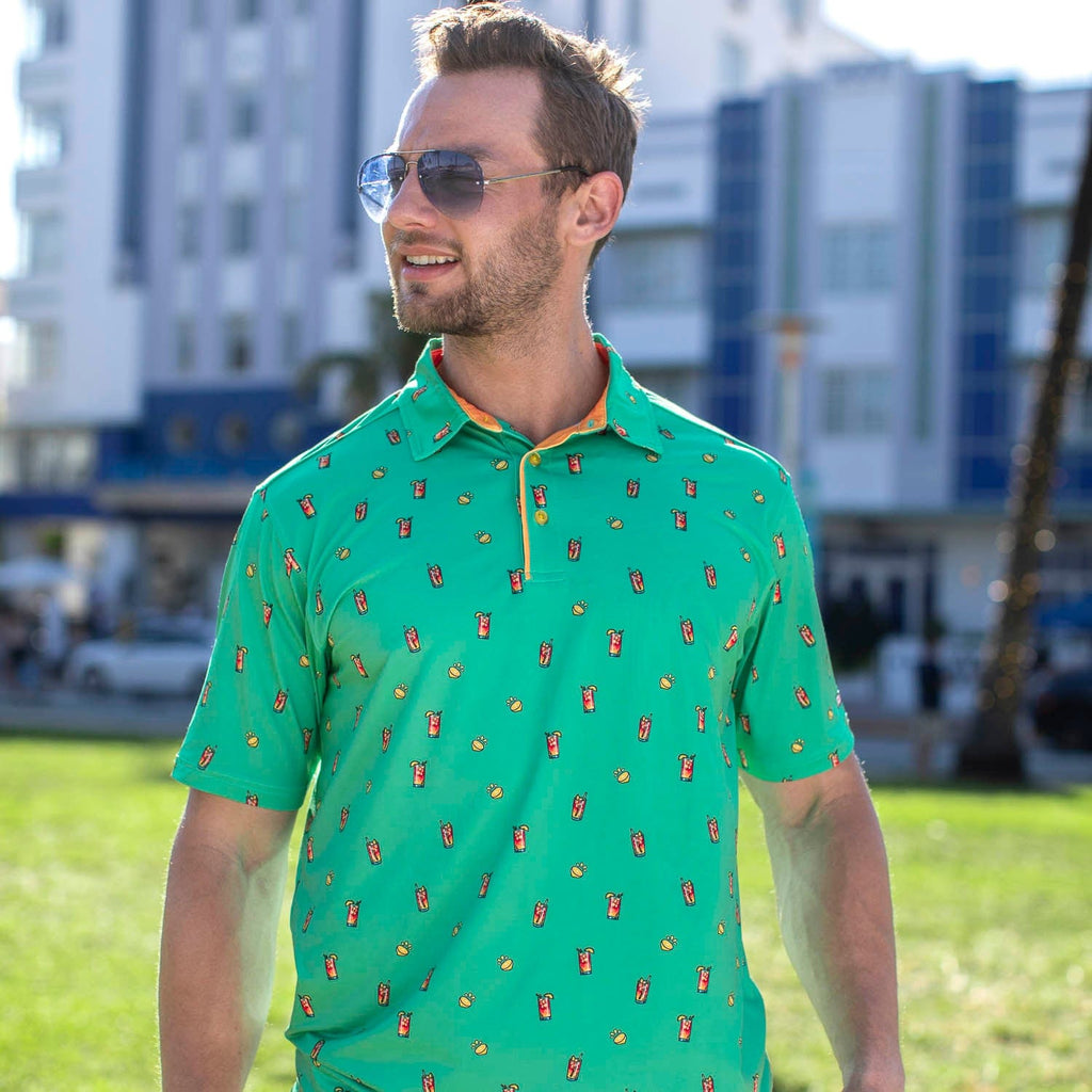 RSVLTS Palms Away All-Day Polo in Green — detail 4