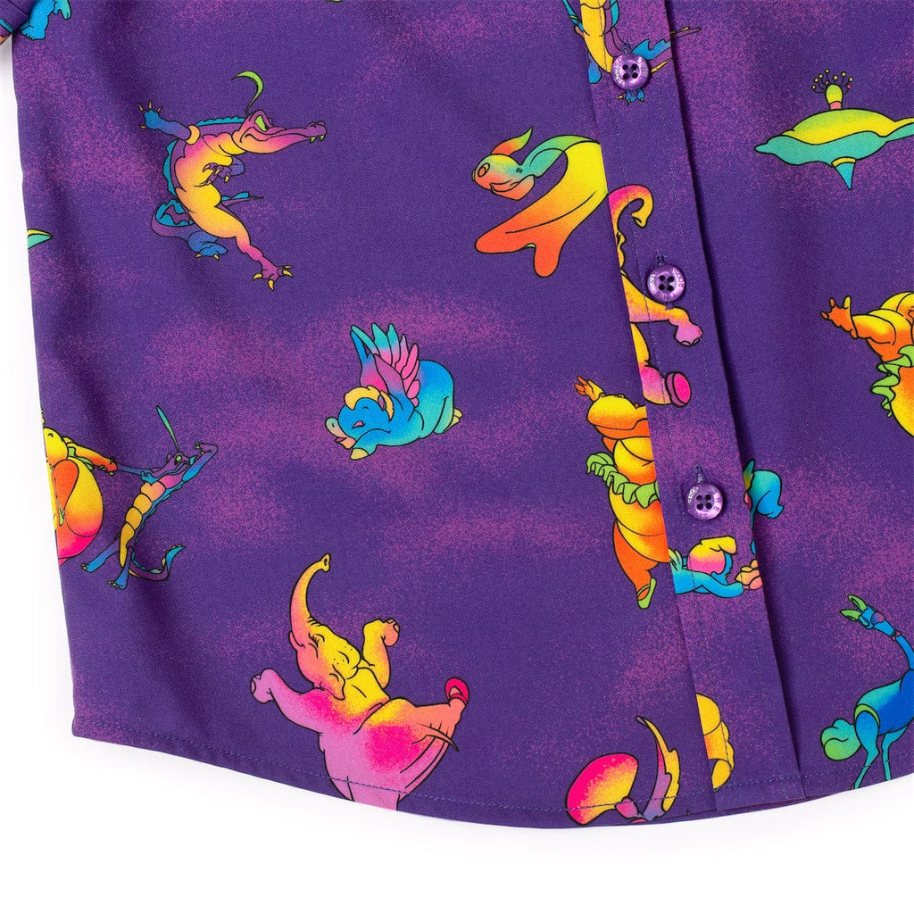 RSVLTS Shall We Dance? Preschool KUNUFLEX Short Sleeve Shirt in Purple — detail 4