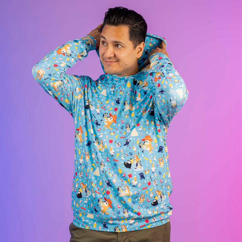 RSVLTS Beach Day Performance Hoodie in Blue — detail 4