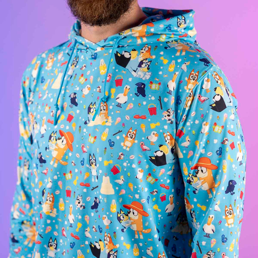 RSVLTS Beach Day Performance Hoodie in Blue — detail 2