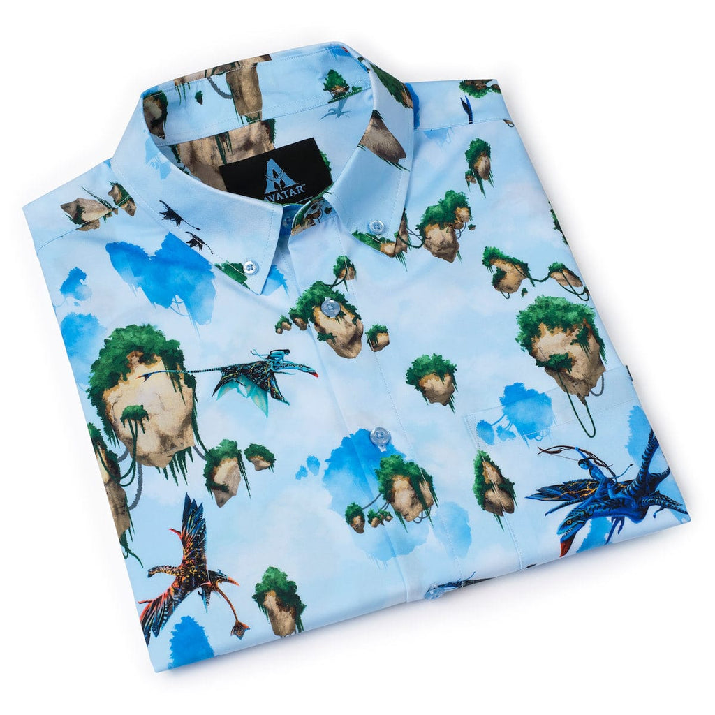 RSVLTS Hallelujah Mountains KUNUFLEX Short Sleeve Shirt in Blue — detail 13