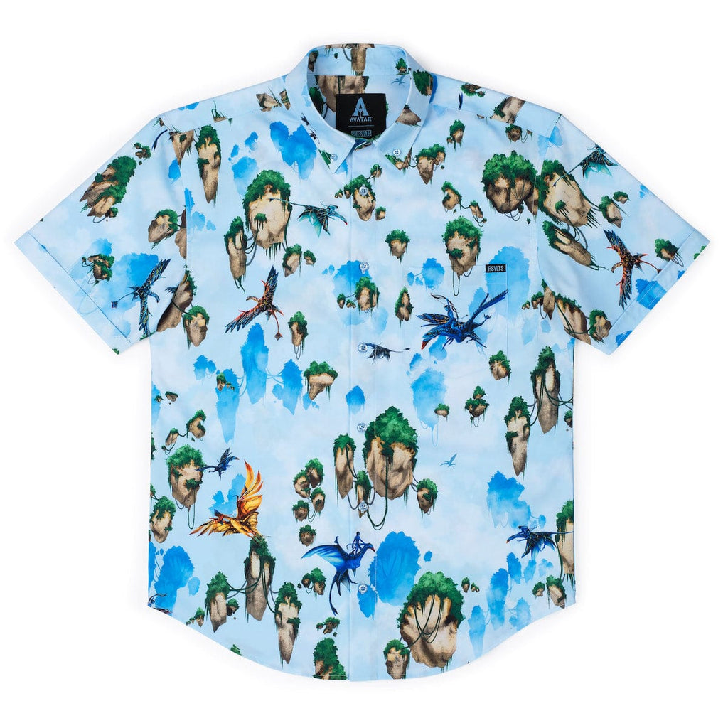 RSVLTS Hallelujah Mountains KUNUFLEX Short Sleeve Shirt in Blue — detail 10
