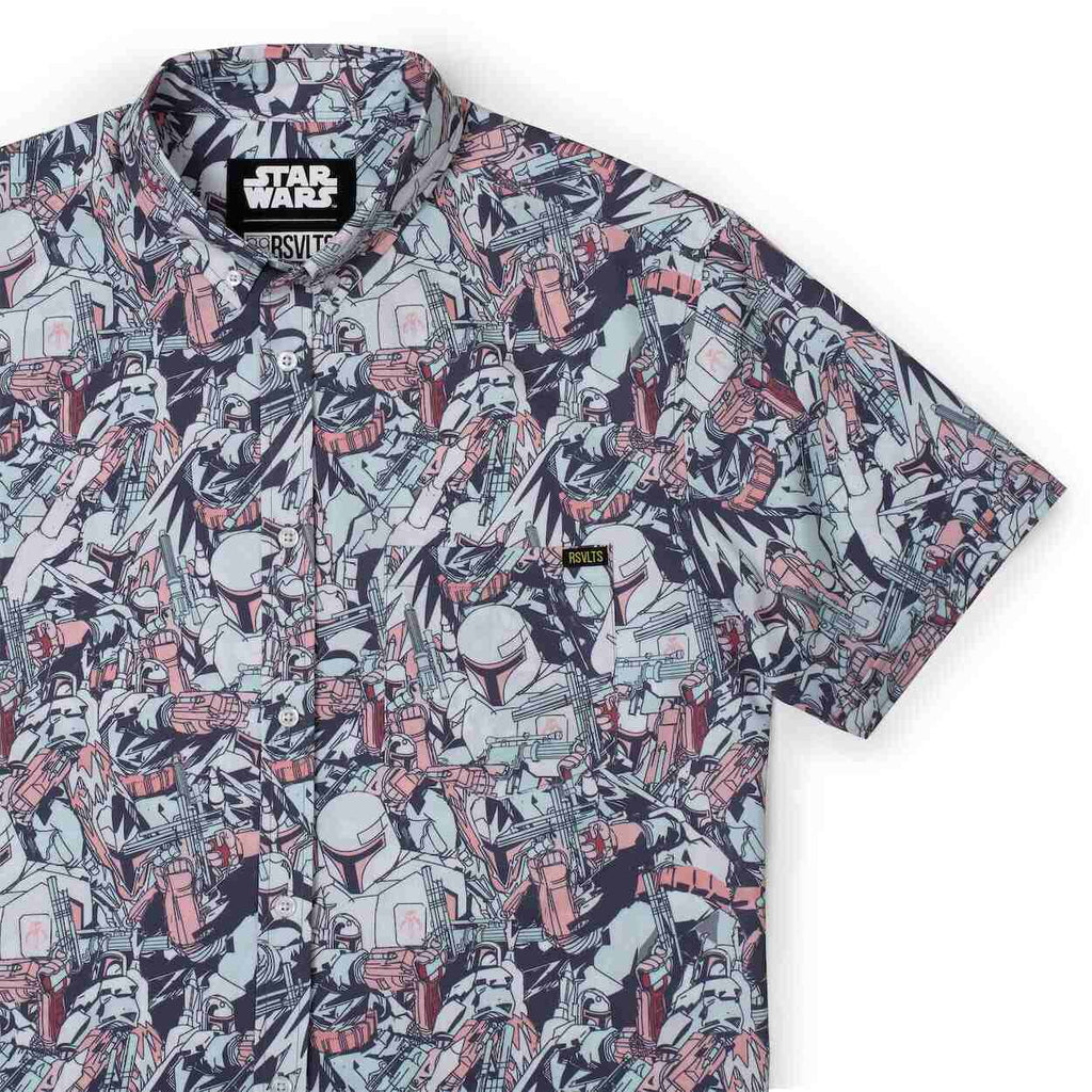 RSVLTS Galactic Bounty KUNUFLEX Short Sleeve Shirt in Multicolor — front view