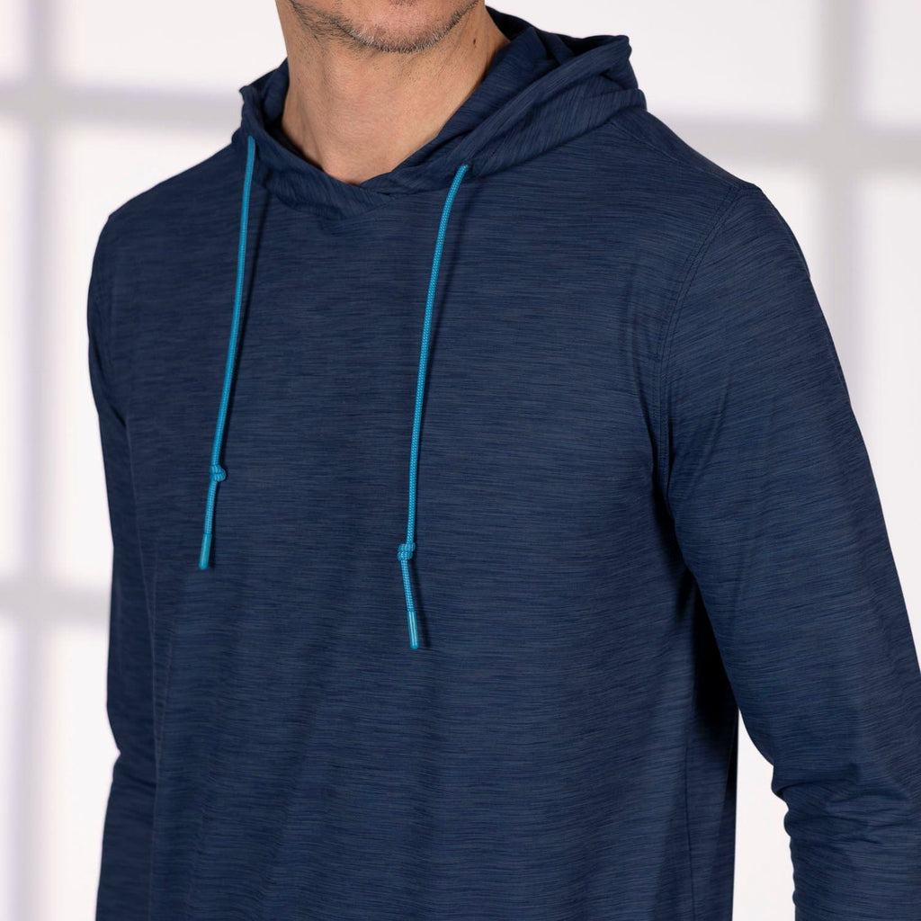 RSVLTS Typhoon Shockwave Performance Hoodie in Blue — front view