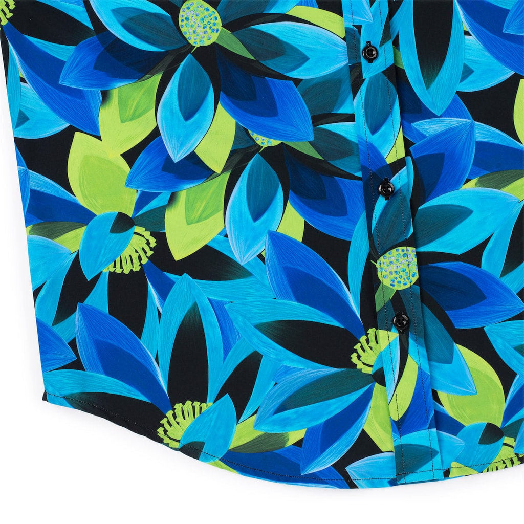 RSVLTS Green & Blume KUNUFLEX Short Sleeve Shirt in Blue — detail 9