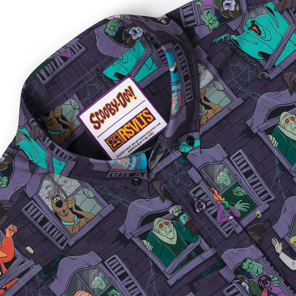 RSVLTS Mansion of Mysteries KUNUFLEX Short Sleeve Shirt in Gray — detail 8