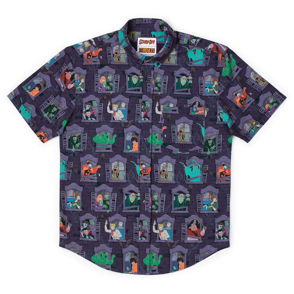 RSVLTS Mansion of Mysteries KUNUFLEX Short Sleeve Shirt in Gray — detail 7