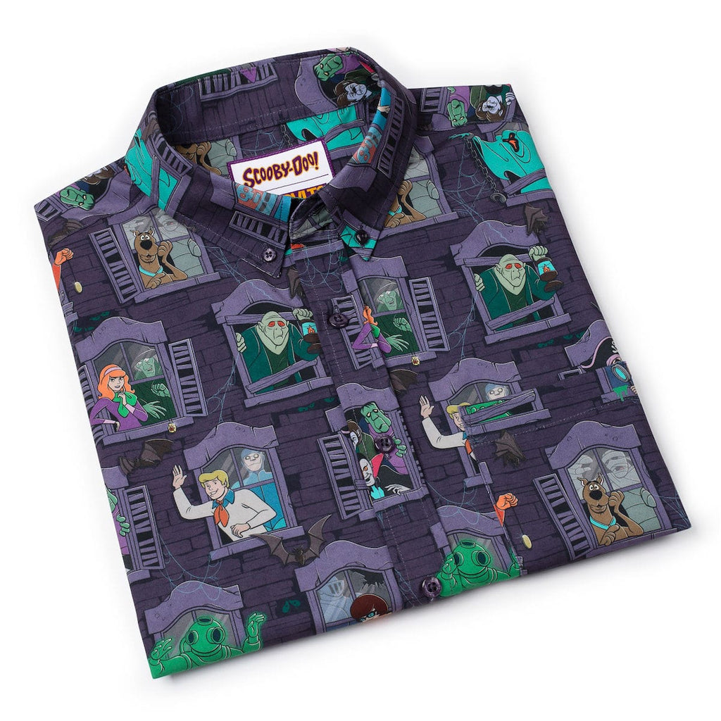 RSVLTS Mansion of Mysteries KUNUFLEX Short Sleeve Shirt in Gray — detail 10