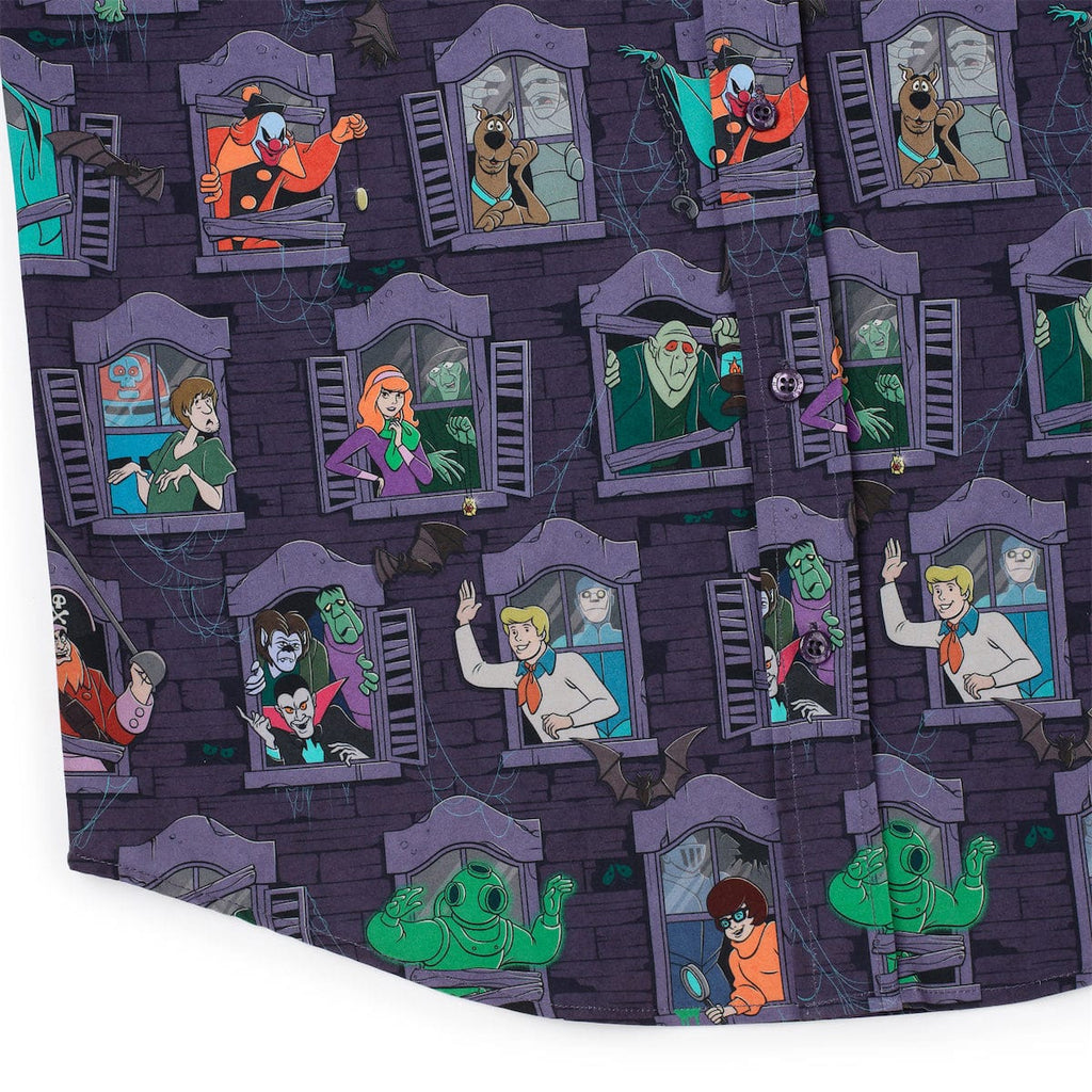 RSVLTS Mansion of Mysteries KUNUFLEX Short Sleeve Shirt in Gray — detail 9