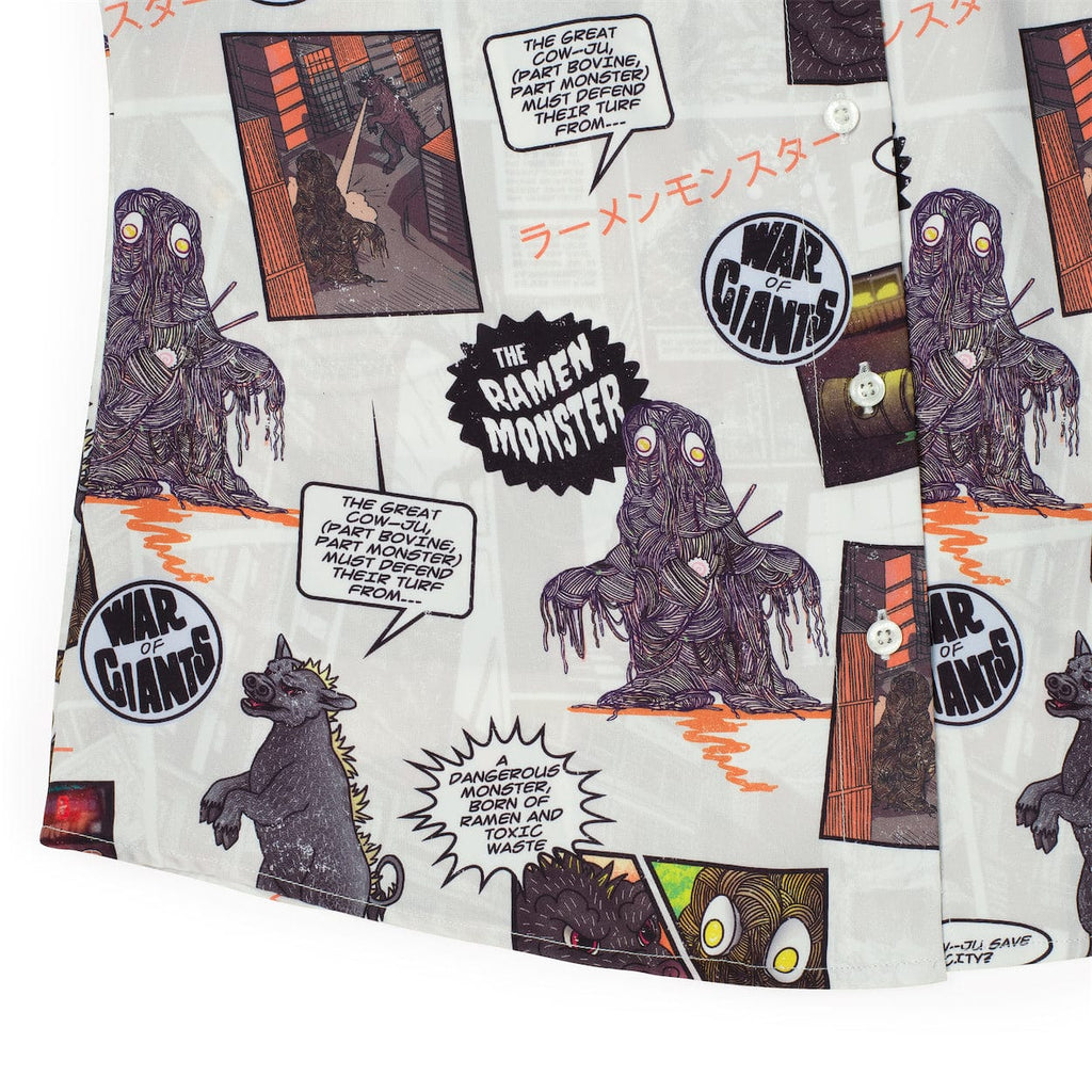 RSVLTS Atomic Ramen Women's KUNUFLEX Short Sleeve Shirt in Gray — detail 5
