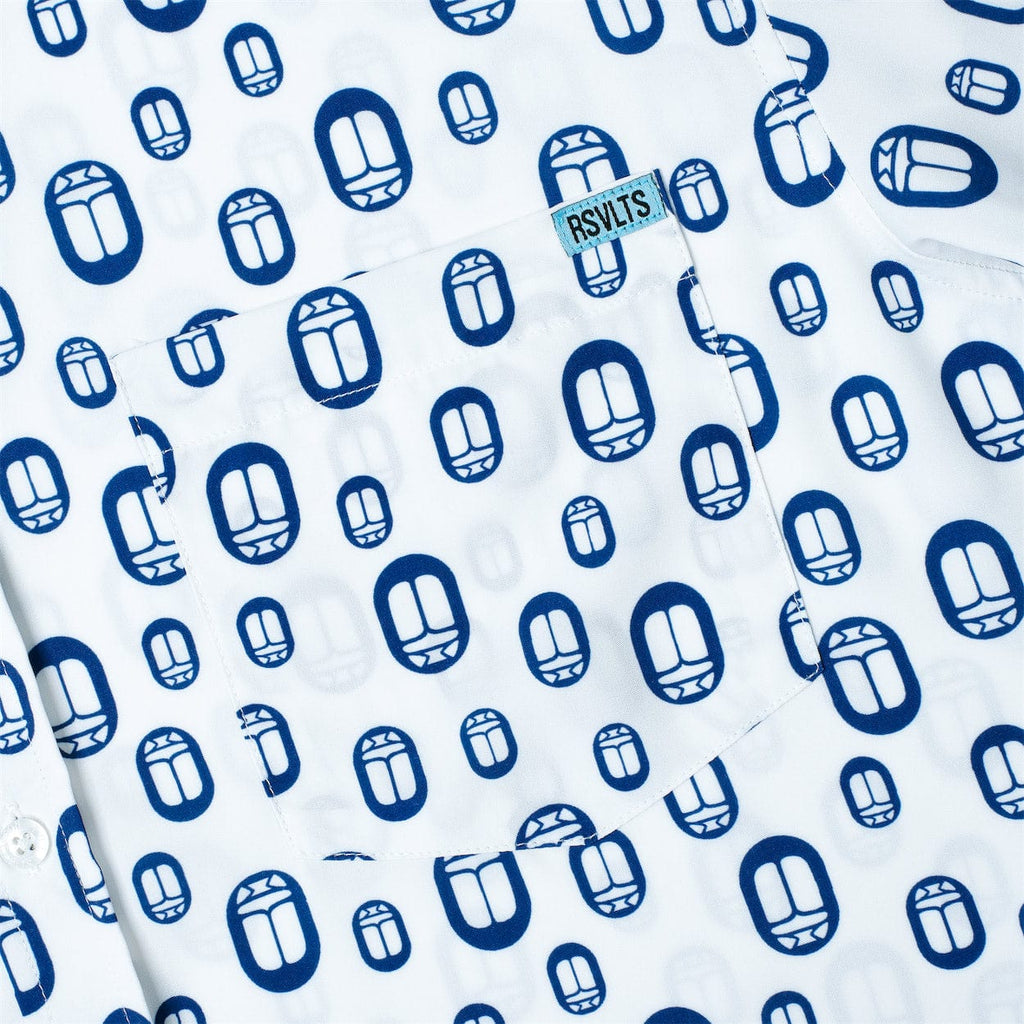 RSVLTS Meet the Beetles KUNUFLEX Short Sleeve Shirt in Blue — detail 4