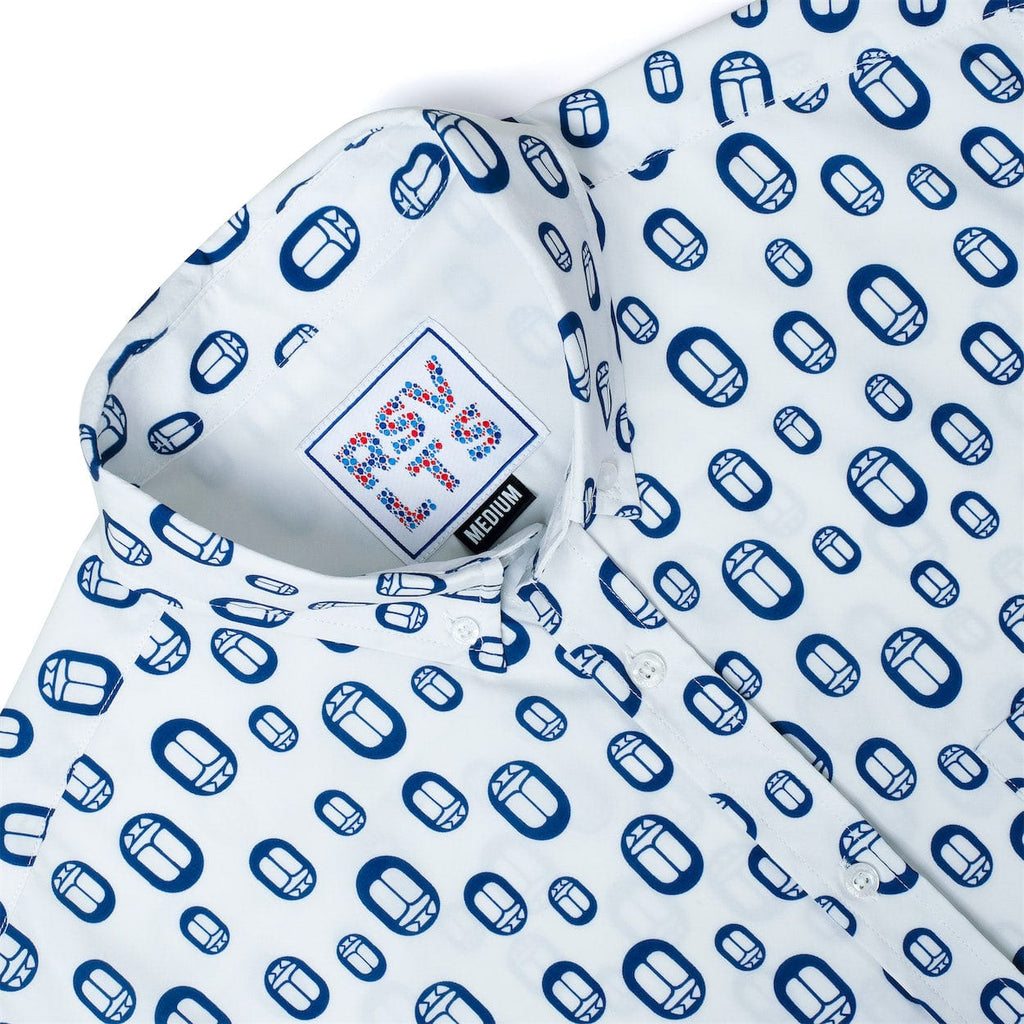 RSVLTS Meet the Beetles KUNUFLEX Short Sleeve Shirt in Blue — detail 6