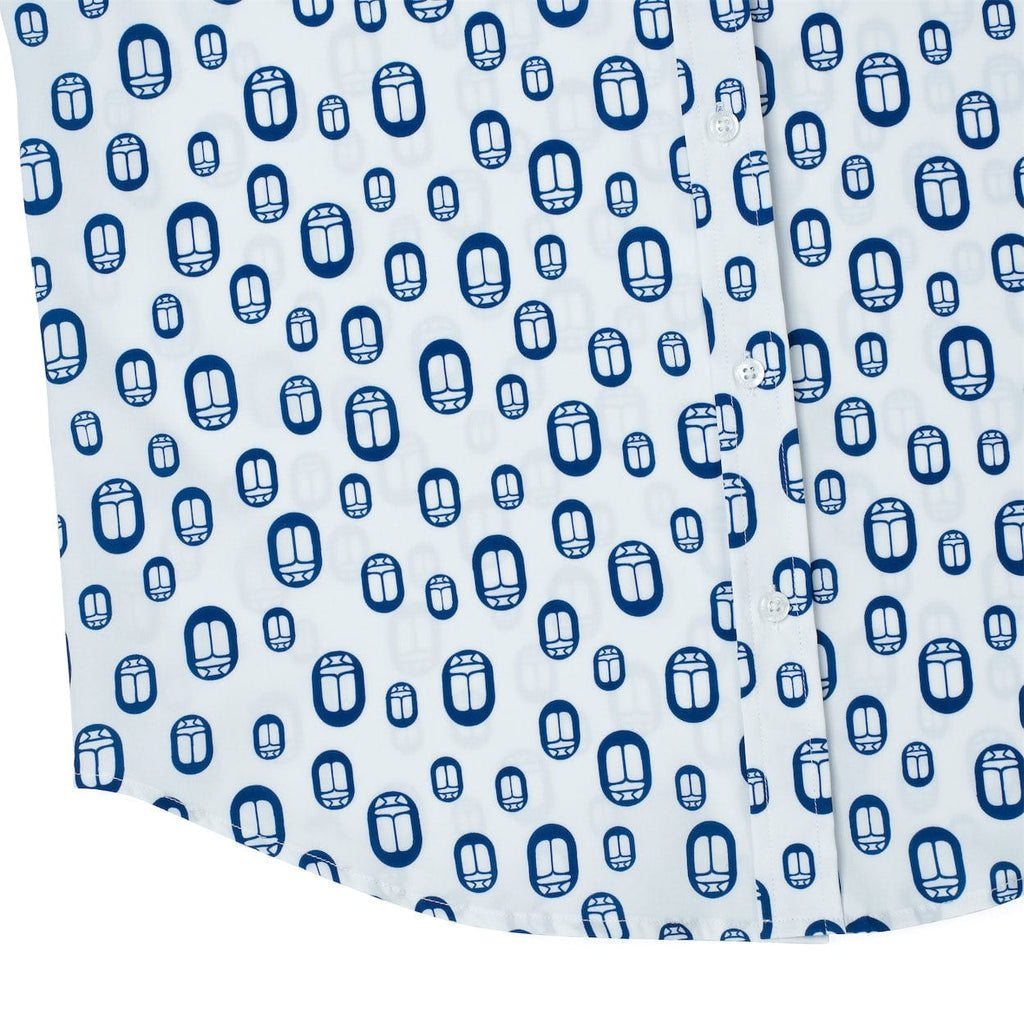 RSVLTS Meet the Beetles KUNUFLEX Short Sleeve Shirt in Blue — detail 7