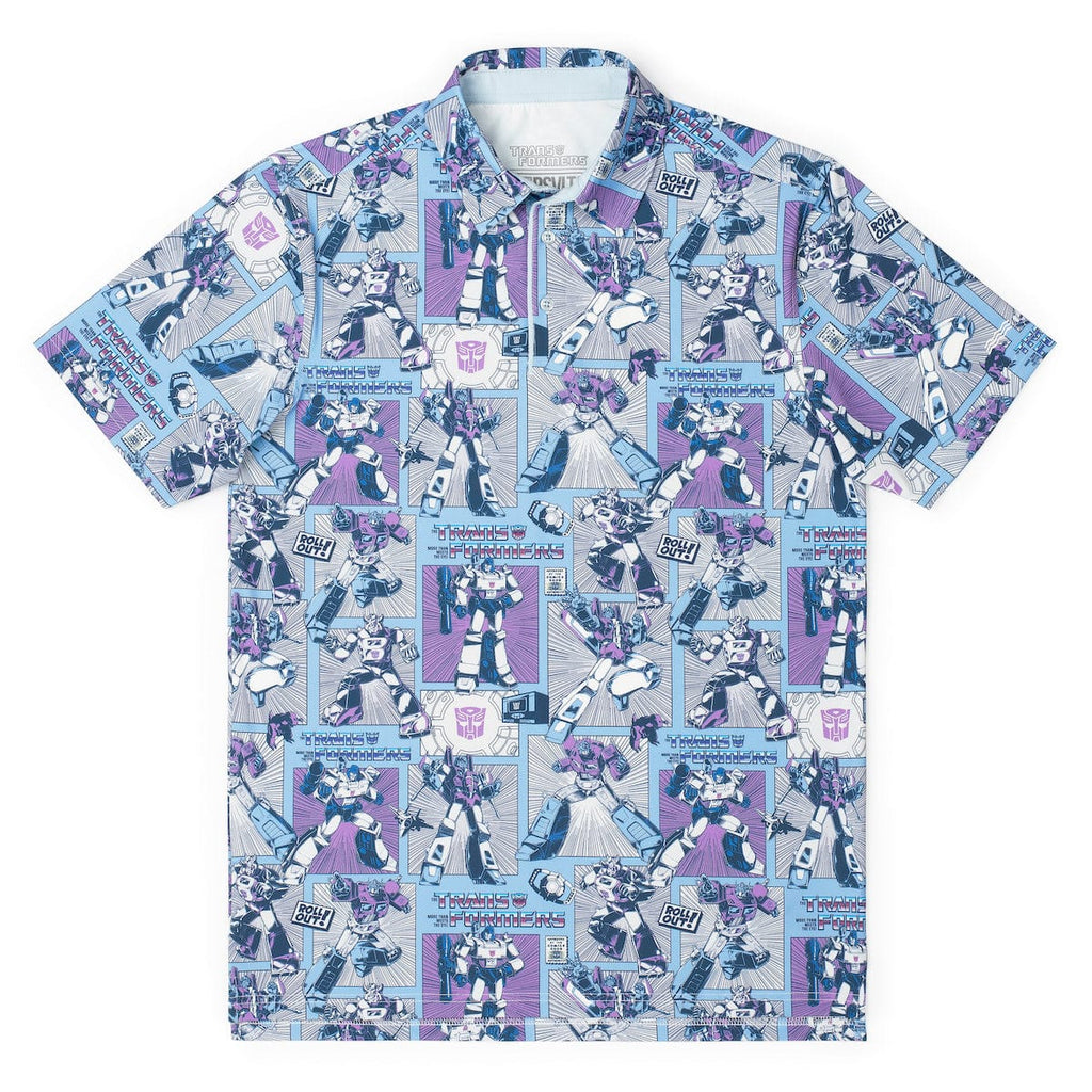 RSVLTS Cybercomics All-Day Polo in Blue — front view