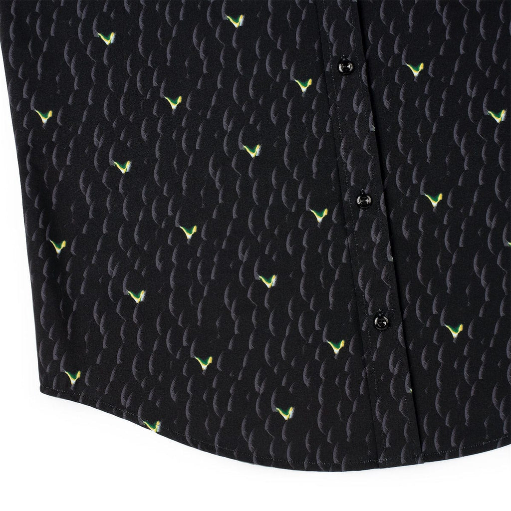 RSVLTS Hatching Horrors KUNUFLEX Short Sleeve Shirt in Black — detail 9
