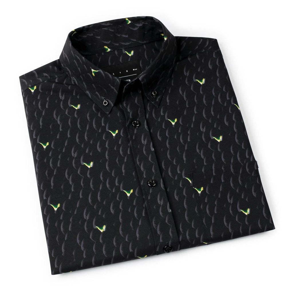 RSVLTS Hatching Horrors KUNUFLEX Short Sleeve Shirt in Black — detail 10