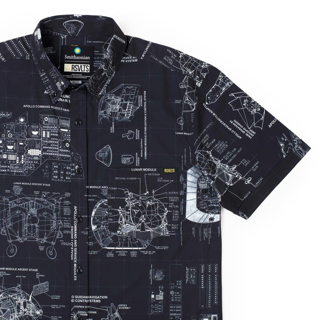 RSVLTS Boldly Go KUNUFLEX Short Sleeve Shirt in Black — front view