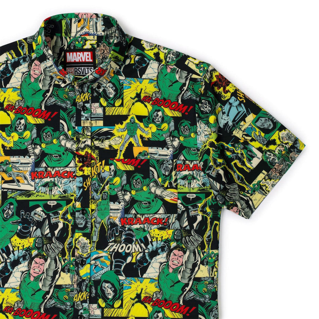 RSVLTS I Am Doom KUNUFLEX Short Sleeve Shirt in Black — front view