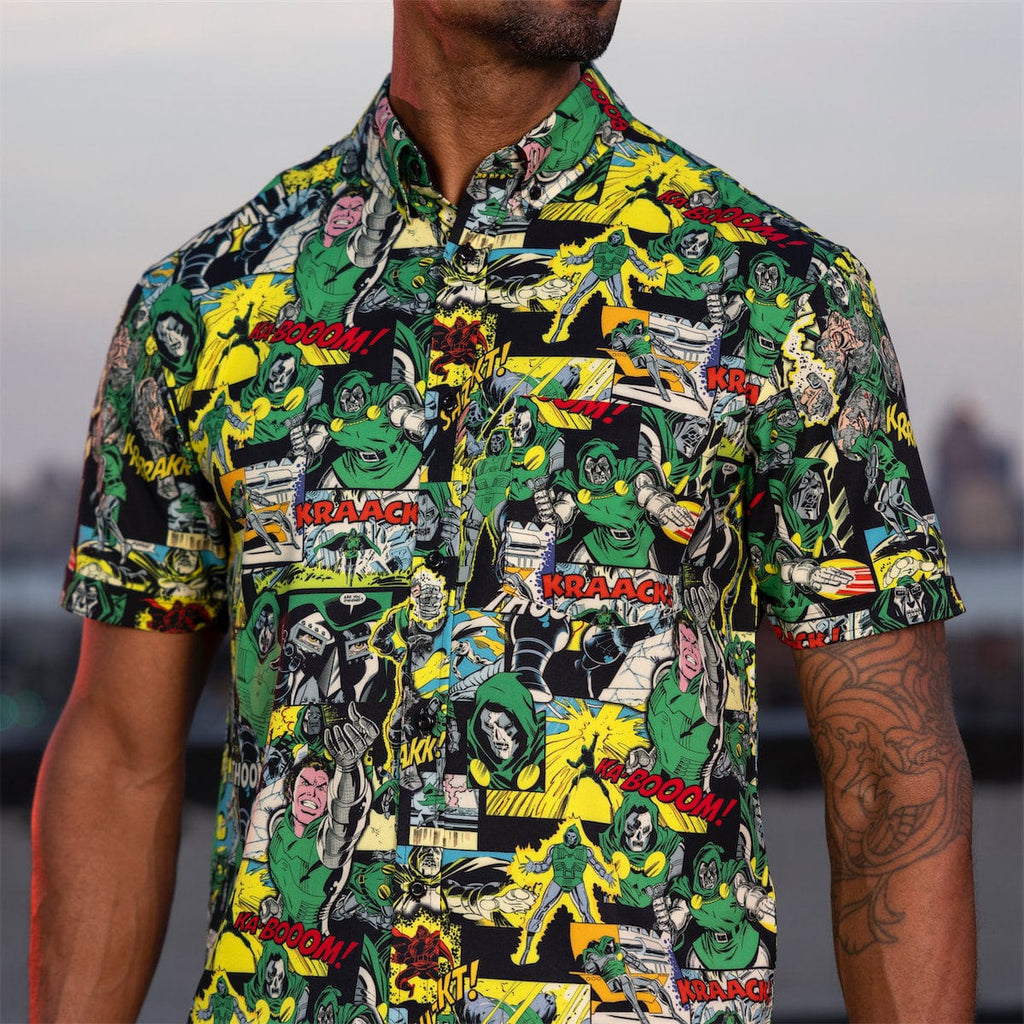 RSVLTS I Am Doom KUNUFLEX Short Sleeve Shirt in Black — detail 4