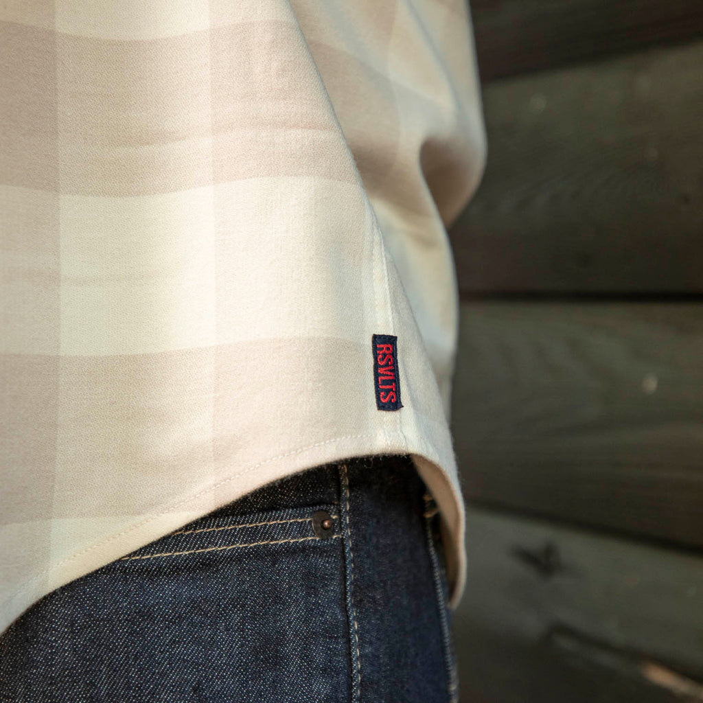 RSVLTS Flanning Tatum BorlandFlex Long Sleeve Flannel in Brown — detail 8
