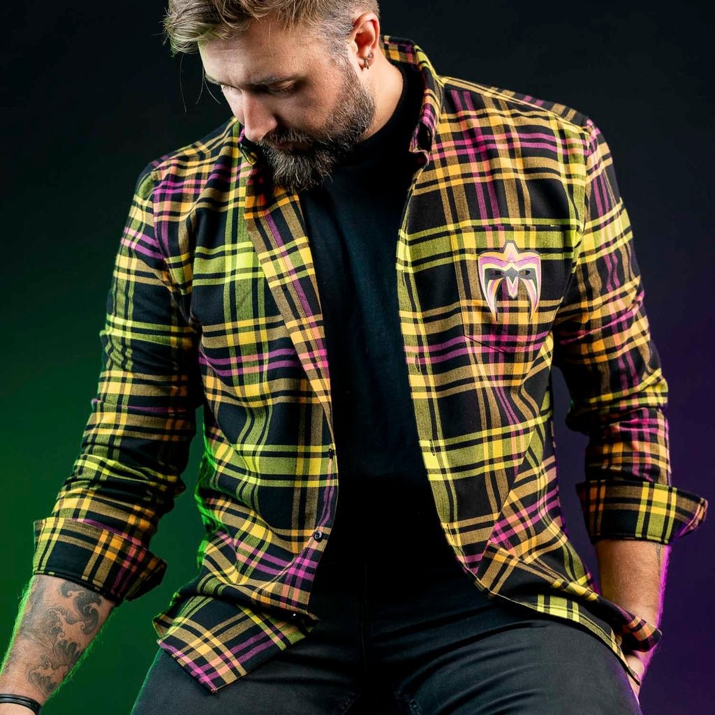 RSVLTS Run Forever BorlandFlex Long Sleeve Flannel in Yellow — detail 11
