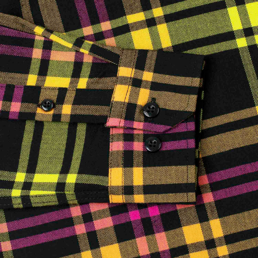 RSVLTS Run Forever BorlandFlex Long Sleeve Flannel in Yellow — detail 9