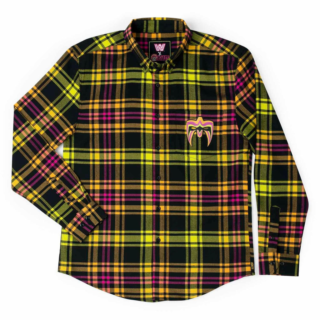 RSVLTS Run Forever BorlandFlex Long Sleeve Flannel in Yellow — front view