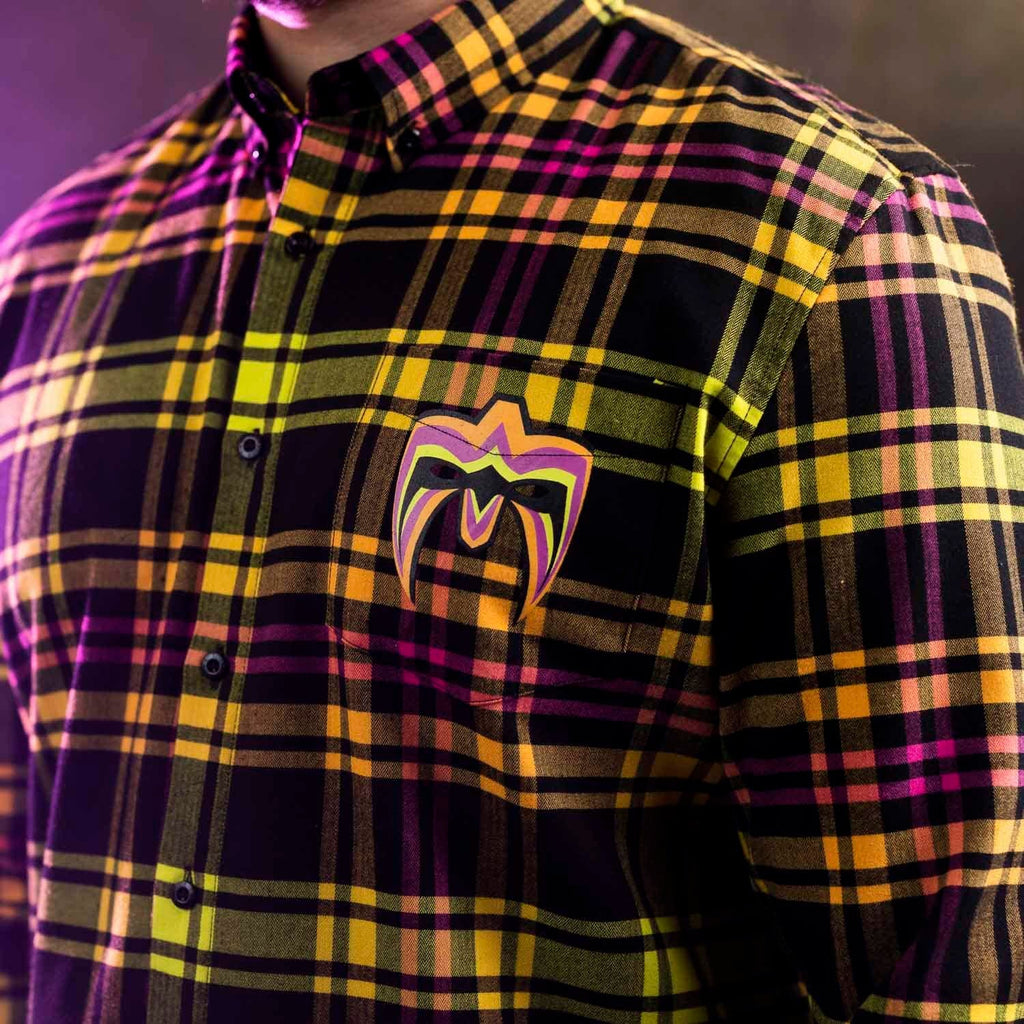 RSVLTS Run Forever BorlandFlex Long Sleeve Flannel in Yellow — detail 3
