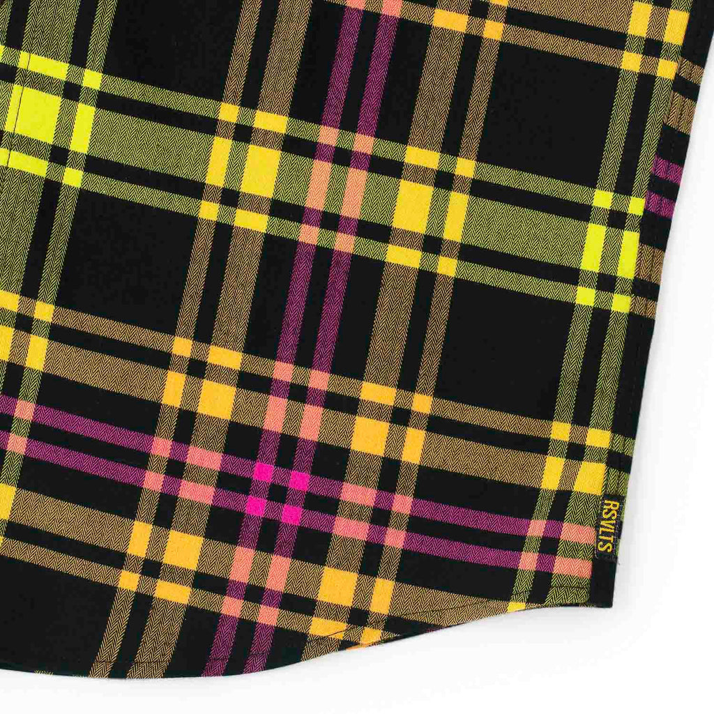 RSVLTS Run Forever BorlandFlex Long Sleeve Flannel in Yellow — detail 16