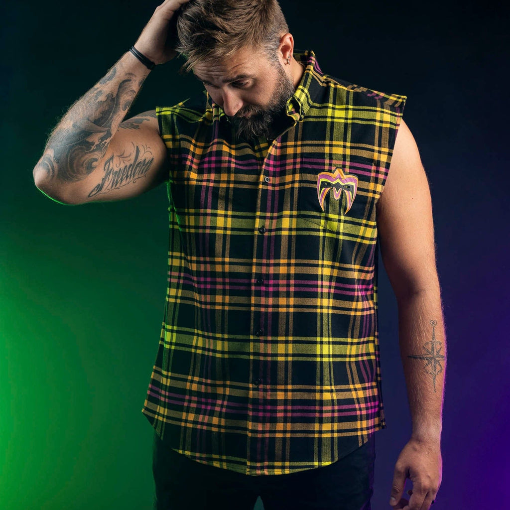 RSVLTS Run Forever BorlandFlex Long Sleeve Flannel in Yellow — detail 12