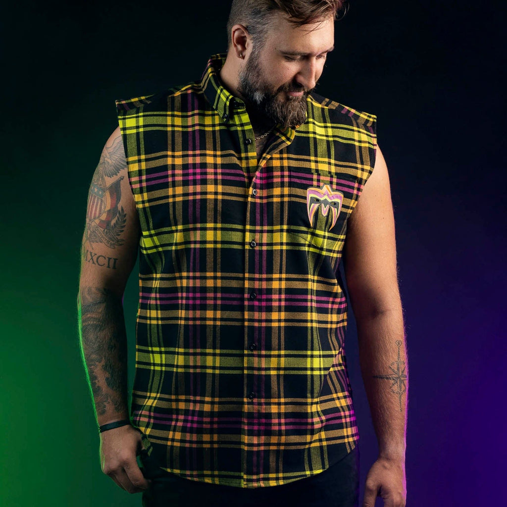 RSVLTS Run Forever BorlandFlex Long Sleeve Flannel in Yellow — detail 4