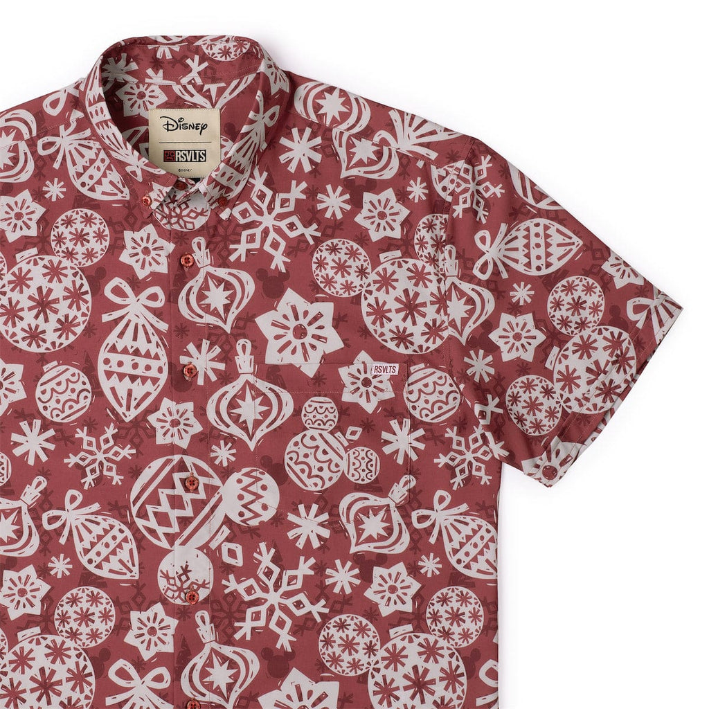RSVLTS Orna-Mickeys KUNUFLEX Short Sleeve Shirt in Red — front view