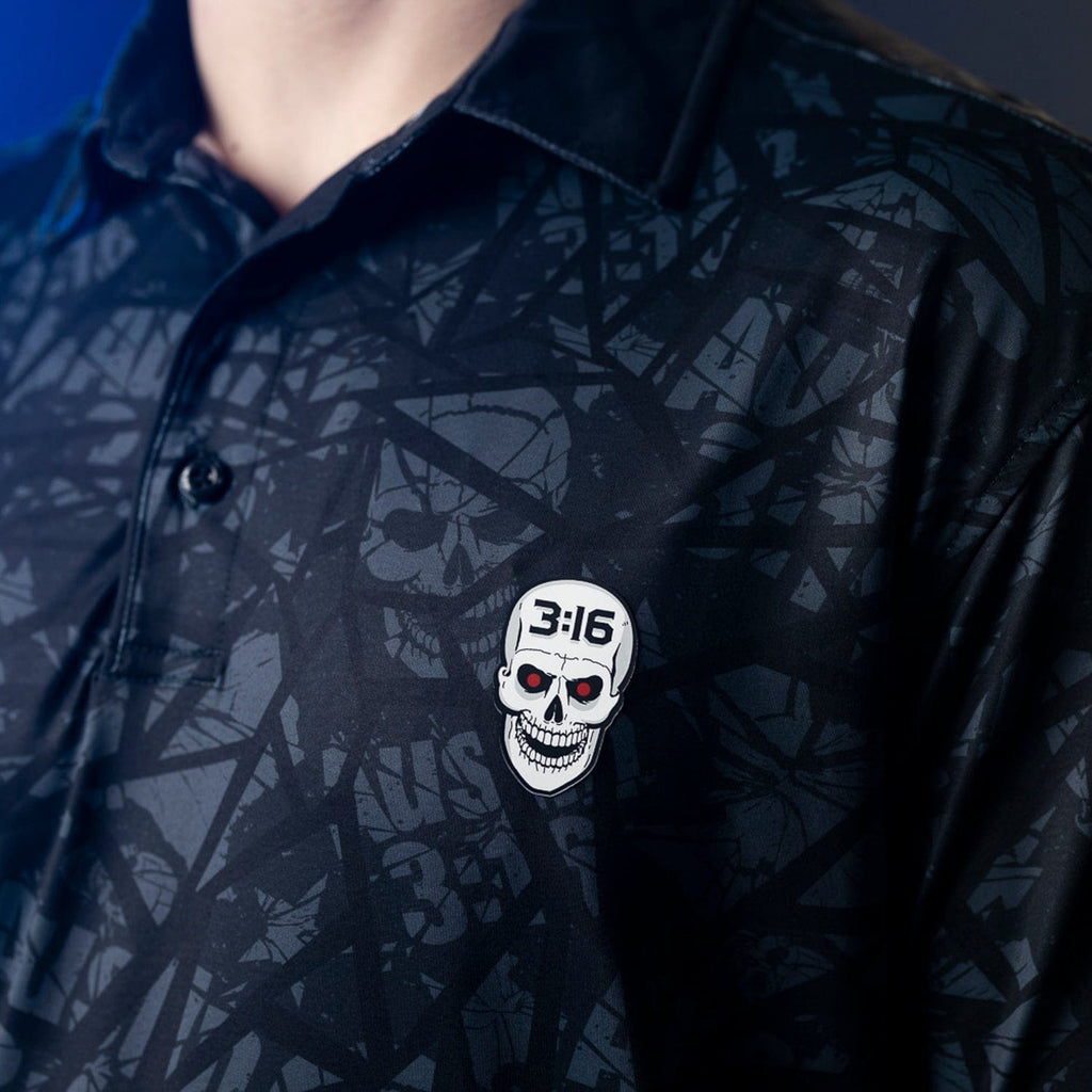 RSVLTS Tee Time 3:16 All-Day Polo in Black — front view