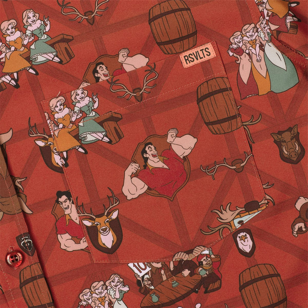 RSVLTS No One Like Him KUNUFLEX Short Sleeve Shirt in Brown — detail 4