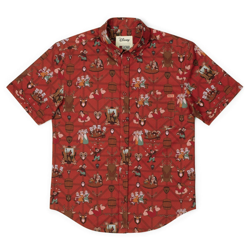 RSVLTS No One Like Him KUNUFLEX Short Sleeve Shirt in Brown — detail 6