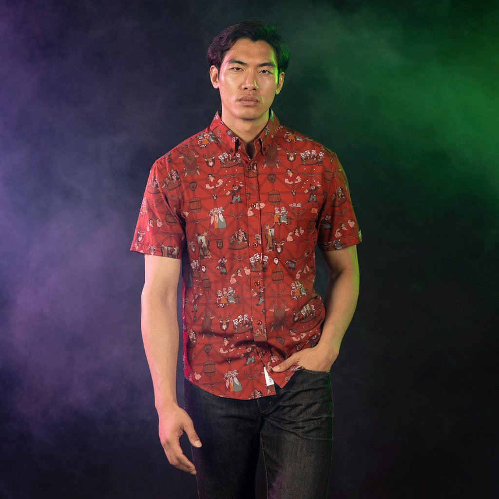 RSVLTS No One Like Him KUNUFLEX Short Sleeve Shirt in Brown — detail 3