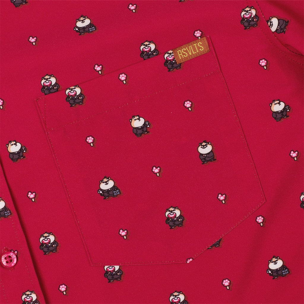 RSVLTS Lil Lemmings KUNUFLEX Short Sleeve Shirt in Red — detail 7