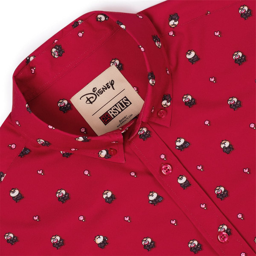 RSVLTS Lil Lemmings KUNUFLEX Short Sleeve Shirt in Red — detail 10
