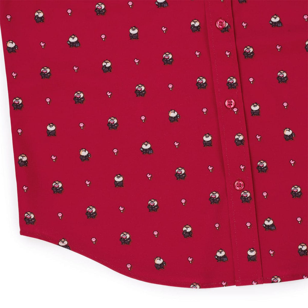 RSVLTS Lil Lemmings KUNUFLEX Short Sleeve Shirt in Red — detail 11